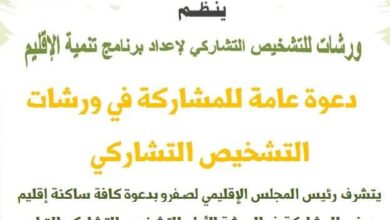 Photo of دعوة عامة للمشاركة في ورشات التشخيص التشاركي بصفرو
